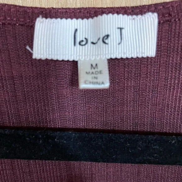 #7- LOVE T-purple button down blouse - Picture 3 of 3